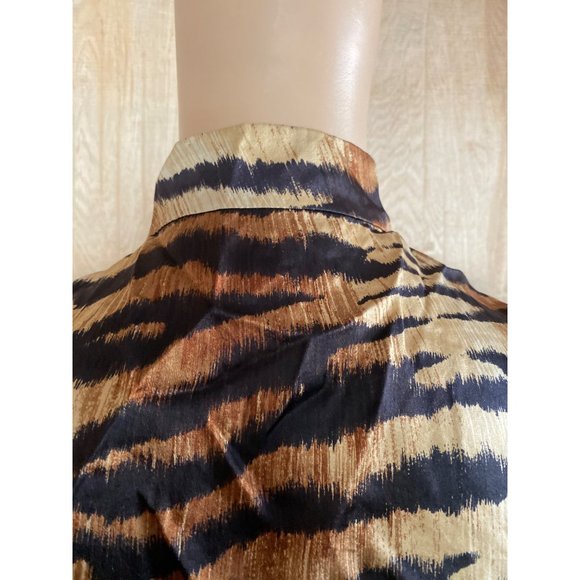 Lafayette 148 New York Tiger Print Blouse - Picture 9 of 15